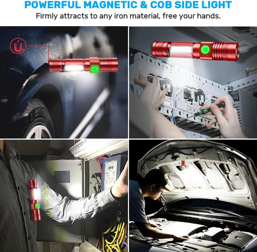 Linterna Led Recargable Usb Brillante Impermeable Camping