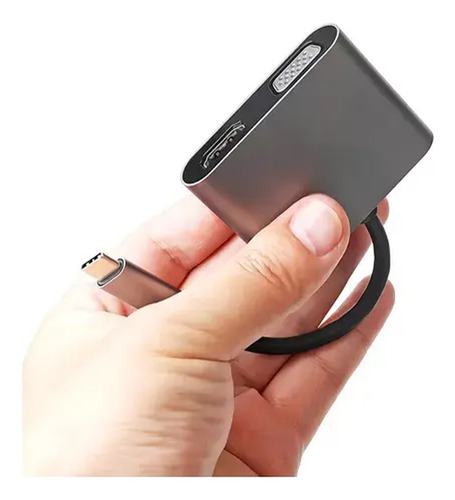 Adaptador Usb C Hdmi Tipo C A Hdmi 4k Usb3.0 Vga 4 En 1