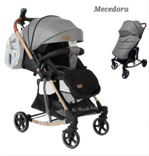 Coche Para Bebe Función Mecedora De Lujo Infanti Rocking Gri Color Negro Color del chasis Gris