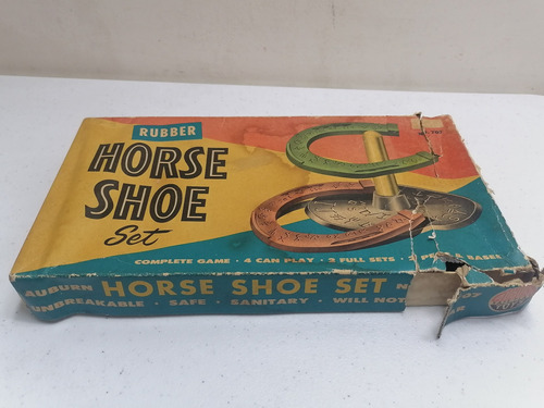 Juego Antiguo Auburn Rubber Horse Shoe Set Safe Play Toys