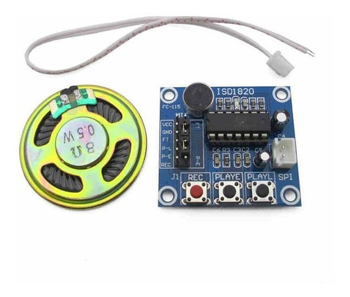 Módulo Isd1820 Con Parlante Y Entrada De Micrófono Arduino