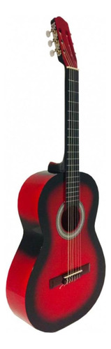 Guitarra clásica Guitarras Valdez 1A para diestros roja y negra