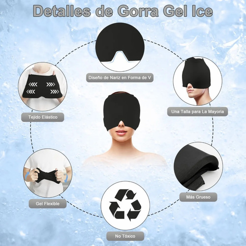 Gorro Para Migraña De Gel Con Compresión Fría Y Caliente
