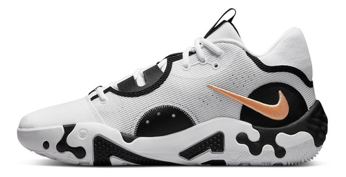 Zapatillas Nike Pg 6 White Black Orange Urbano Dc1974-101   