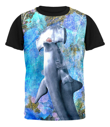 Hammerhead Distressed Splatter All Over - Camiseta Con Espal