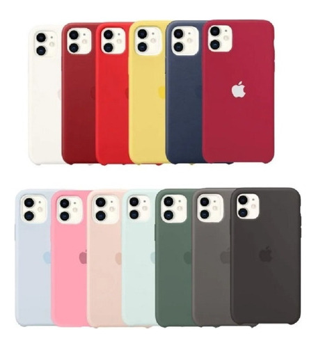 Carcasa Silicona Para iPhone 12 / 12 Pro Colores B19