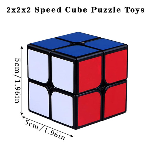 Jbpbslu 2x2 Speed Cube, Clásico 2x2 Cubo Puzzles Juguete (ne