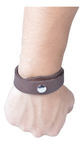 Bracelete Masculino Femin Pulseira Couro Legítimo Ajustável