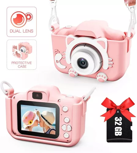 Camara Infantil Digital Hd Con Estilo De Gato Rosa - Sinohrd