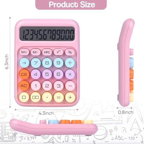 Calculadora De Empuje Mecánico Con Pantalla Lcd Amplia