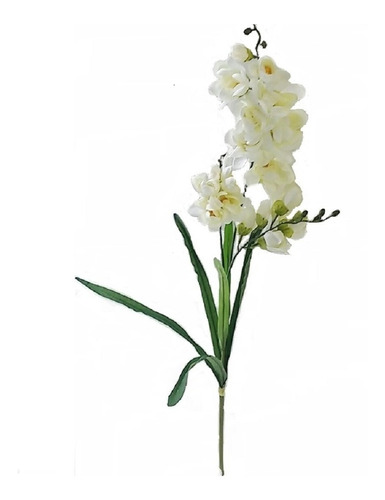 3 Hastes Orquídea Frésia Flor Artificial C Folhas 85 Cm | Parcelamento sem  juros