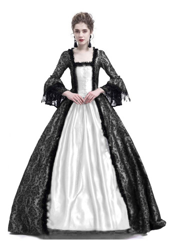Vestido Elegante Adulto Encaje Medieval Catrina Cosplay
