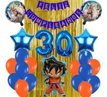 Comprar Combo Deco Globos Dragon Ball Goku + Feliz Cumple +2 Numeros
