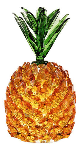 Adorno De Piña De Cristal Cortado En 3d, Estatuilla,