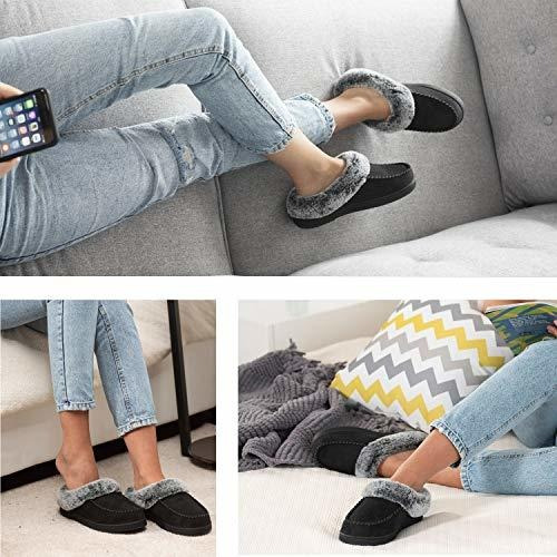 Ultraideas Pantuflas De Ante Con Espuma Viscoelastica Para M