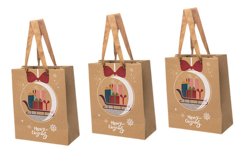 3 Uds Bolsas De Regalo De Navidad Decoraciones Bolsa Trineo