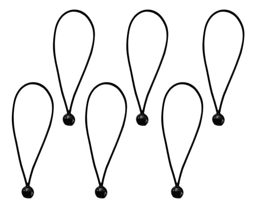6 Piezas Tensor Reutilizable Tensor De Goma Negro