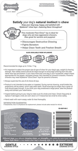 Imagen 6 de 8 de Juguete Masticable Dental Nylabone Moderate Chew Flexichew