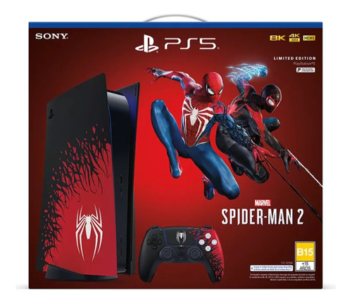 Ps5 Edição Especial Spider Man 2 Cor Preto