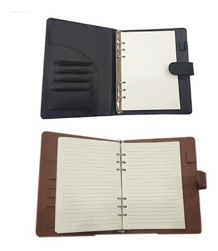 Carpeta De Curpiel Con Cierre Color Negro