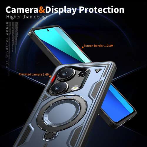 Funda Para Teléfono Redmi Note 13 Pro Plus Con Anillo E A Prueba De Golpes