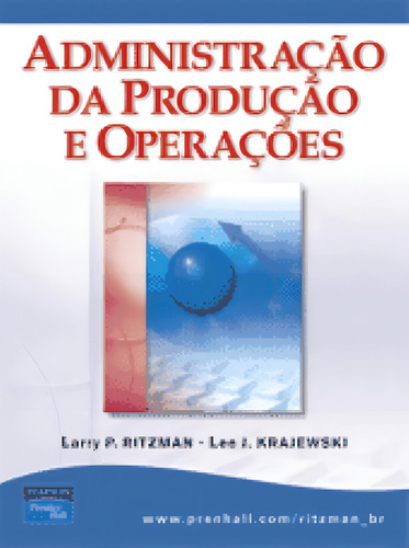 Administração da produção e operações, de Ritzman, Larry P.. Editorial Pearson Universidades, capa mole em português, 2003