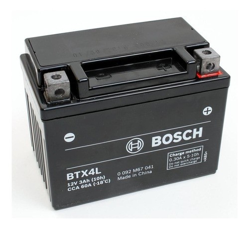 Bateria Moto Gel Bosch Btx4l = Ytx4l 12v3ah 60cca Honda Cg 1