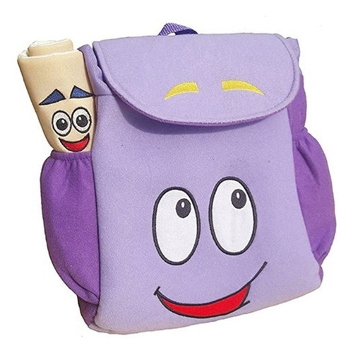 Mochila De Peluche Morada Explorador Mochila Con Mapa S