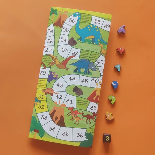 Imagen 3 de 10 de Juego Mesa Carrera Dinosaurio Infantil Didácticos Niños