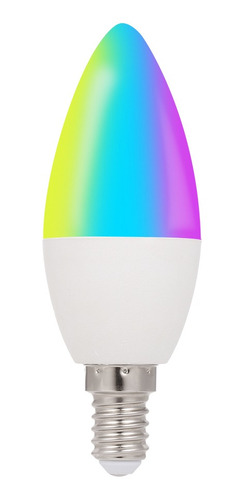 Wifi Lâmpada Inteligente Rgb+w+c Led Vela Lâmpada 5w E14 Reg