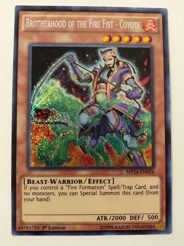 Brotherhood Of The Fire Fist - Coyote - Secret Rare     Mp14