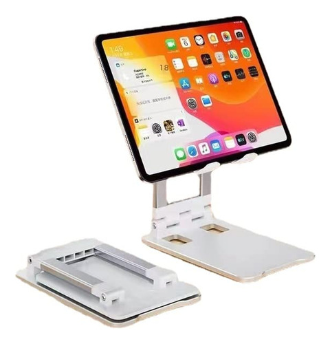 Soporte Para Tablet Plegable Altura Ajustable Pc Metal Doble