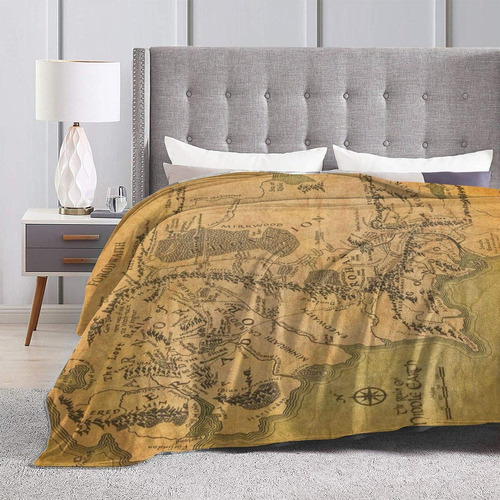 Lord Of The Ring (map) Ultra-soft Micro Fleece Blanket