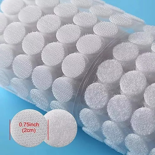 Velcro 1,000 Pares 20mm Blanco Puntos Autoadhesivos Mayoreo