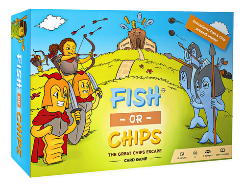 Fish Or Chips Juego De Cartas De Lucha De Comida Para Niño.