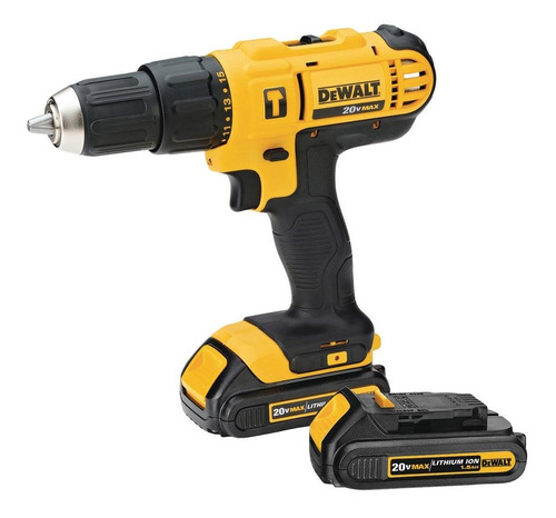 Furadeira martelete parafusadeira sem fio de 13mm DeWalt DCD776LC1 20V + acessório 110V/220V
