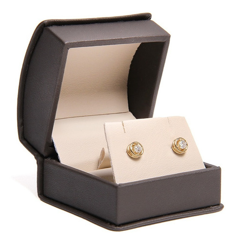 Broqueles/aretes De Oro Con Diamantes Naturales 35puntos.