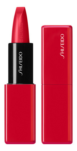 Batom Shiseido Technosatin Gel Color 416 Red Shift Lipstick - vermelho alegre