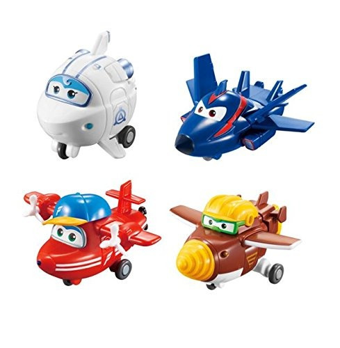 Paquete 4 Super Wings Transform-a-bots | | Flip, Todd, Agent