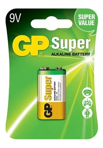 Bateria Pila Super Alcalina 9v 1604a Cuadrada Gp 6f22/6lr61