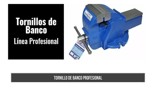 Morsa de banco Barbero numero 3 Profesional azul