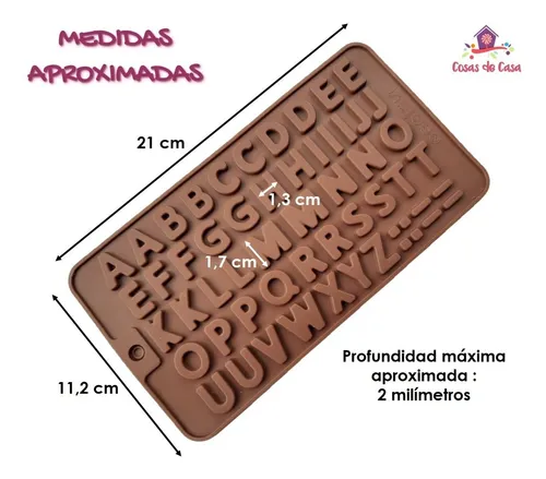 Molde Silicona Abecedario Letras Fondant Chocolate Gomas
