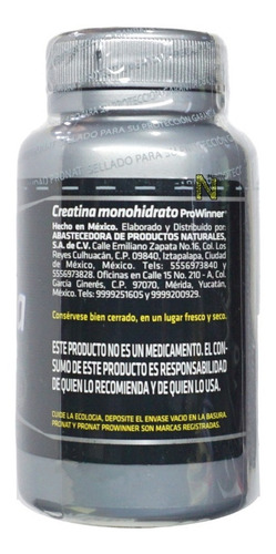 Imagen 8 de 9 de (80 Caps) Creatina Monohidrato Prowinner
