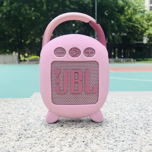 Funda De Silicona Rosa Para Altavoz Bluetooth Jbl Clip 4