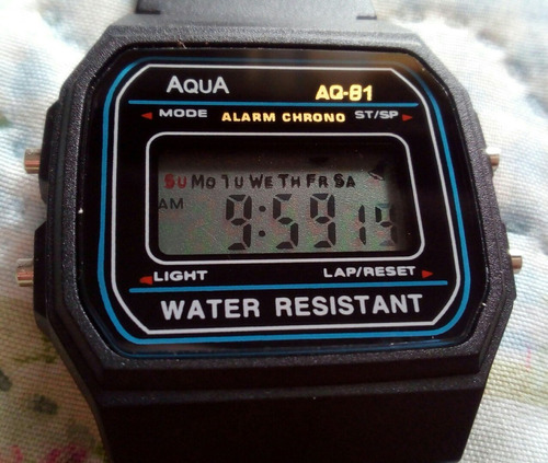 Relógio Digital Áqua Retrô Alarme Cronômetro A Prova D'agua