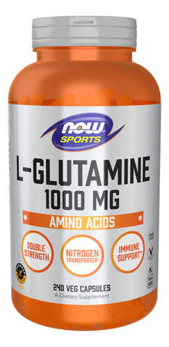 L-glutamina, Doble Fuerza 1000 Mg - 240 Cápsulas Vegetales