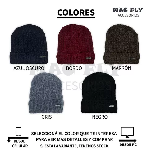 Gorro Invierno Hombre Beanie Tejido Lana Comodo Y Abrigado