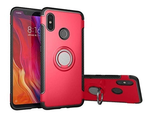 Funda Reforzada Anillo V1 Compatible Con Xiaomi Mi 8 