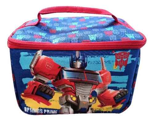 Lunchera Infantil Térmica Transformers - Vamos A Jugar Color Azul