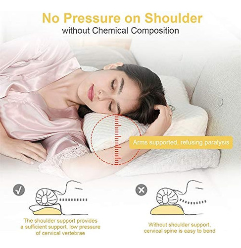 Misiki Almohada Ortopédica De Espuma Viscoelástica, Almohada
